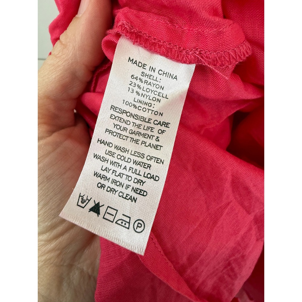 Hill House THE ELLIE NAP Dress Women SMALL WATERMELON SMOCKED MIDI - Picture 6 of 11